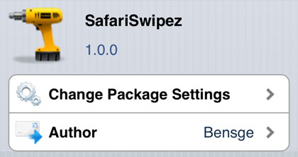 SafariSwipez tweak Safari gestures