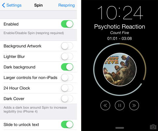Spin tweak iOS 1