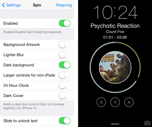 Spin tweak iOS 1