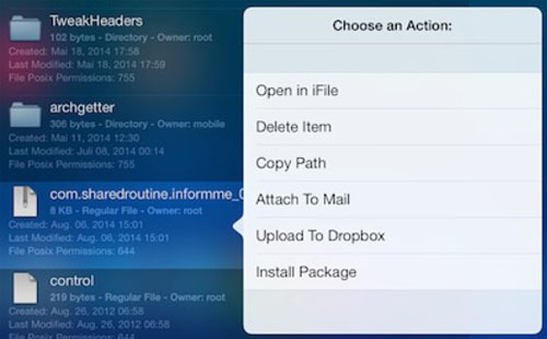 cydia tweak SpotFile 2 iOS 7 jailbreak browse filesystem2