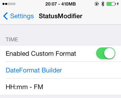 iOS 7 jailbreak status bar
