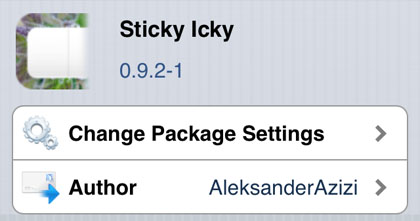 Sticky Icky tweak Cydia iOS