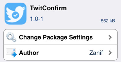 cydia tweak Confirm Tweets icon iOS 7 jailbreak TwitConfirm icon