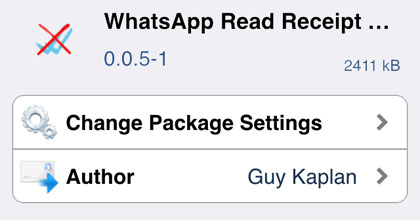 cydia tweak WhatsApp receipt privacy iOS 8.1 jailbreak disable read receipts WhatsApp