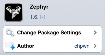Zephyr iPhone gestures multitask