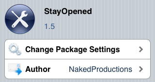 Cydia StayOpened App Store StayOpened utility