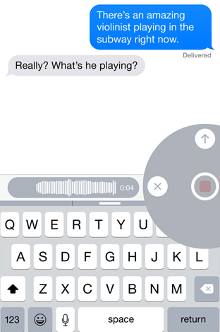 iOS 8.0 Voice Message