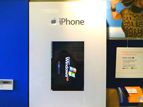 iphone display running windows xp