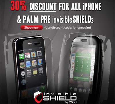 zagg invisibleshield june 2009 sale